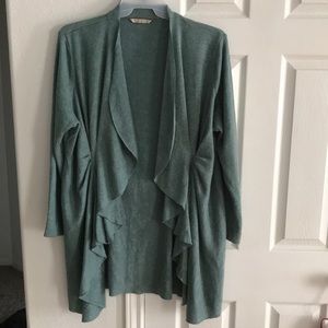 Soft Surroundings Cardigan Green size large.
